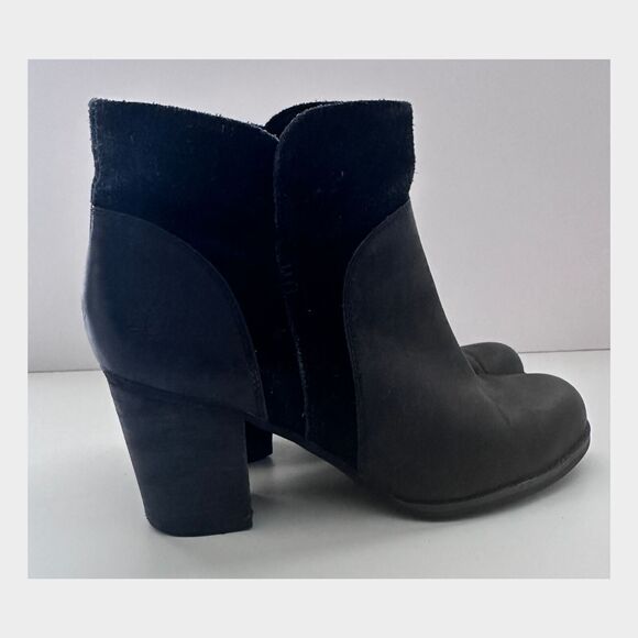 Timberland Rudston Black Leather & Suede Block Heel Ankle Boots Size 9 - Picture 12 of 12